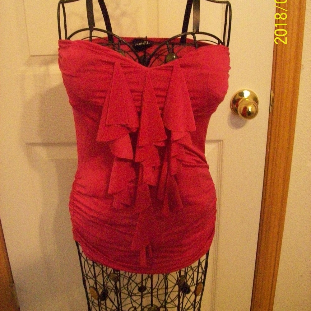 Rue 21 Strapless Hot Pink, Small - Picture 2 of 7